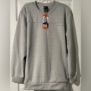 Spyder Active Men's Light Gray Crewneck Sweater, XXL